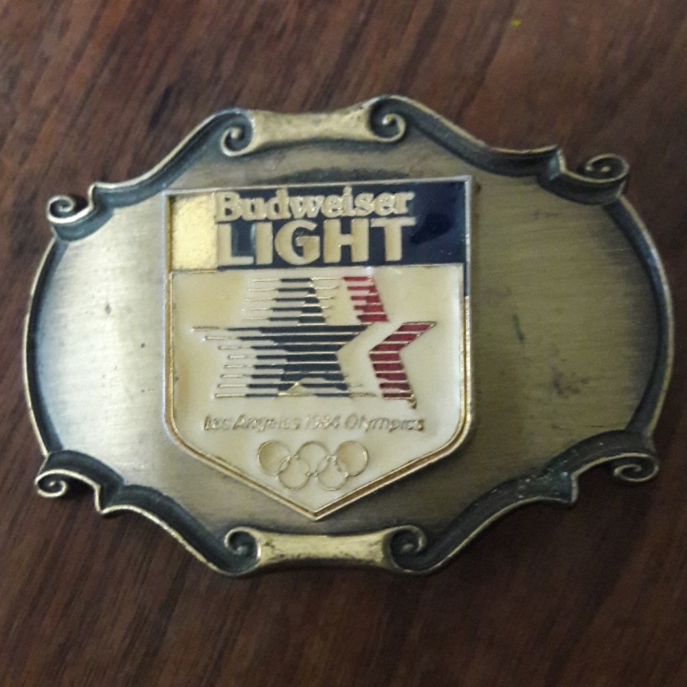 Budweiser light Olympic belt buckle